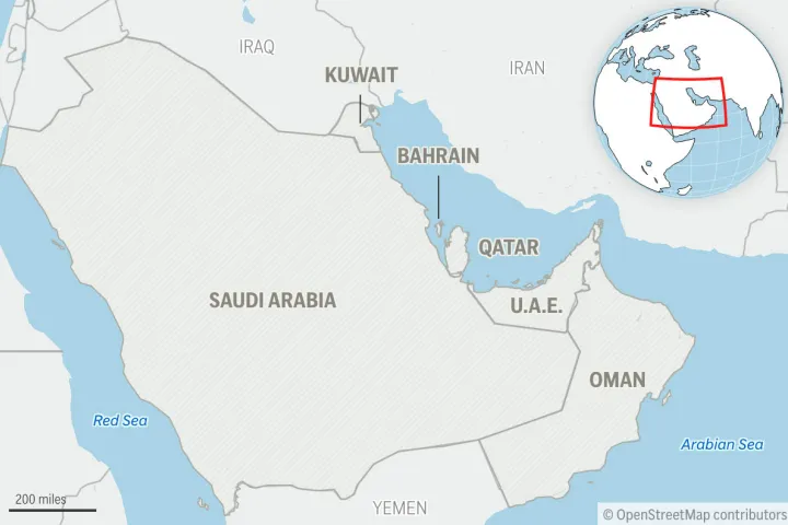 AP This is a locator map for the Gulf Cooperation Council member states