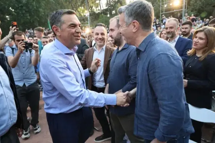 Αλέξης Τσίπρας και Γιώργος κρικρής στο χαλάνδρι