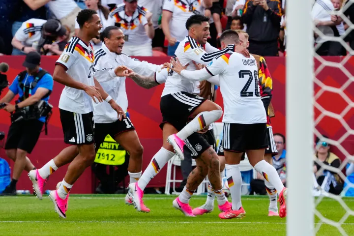 Germany's Deniz Undav (26) scores their second goal during the World Cup Group 