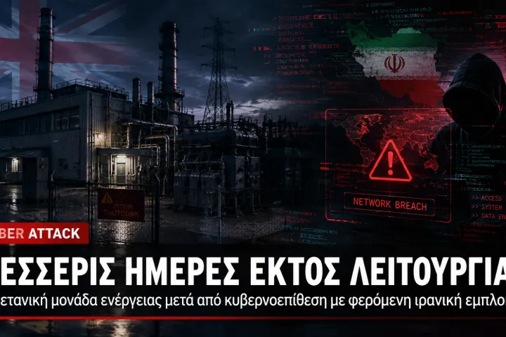 Τέσσερις ημέρες εκτός λειτουργίας βρετανική μονάδα ενέργειας μετά από κυβερνοεπίθεση με φερόμενη ιρανική εμπλοκή